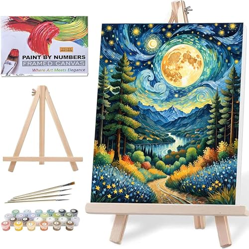 ldazao Mountain Paint by Numbers Kit for Adults 16×20 inch