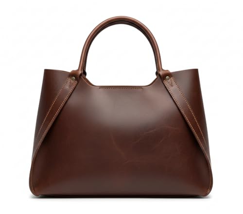 Tannery Genuine Full Grain Leather Shoulder Tote Bag for Women Large Handbag Ladies Purse Adjustable Strap Satchel Travel Bag