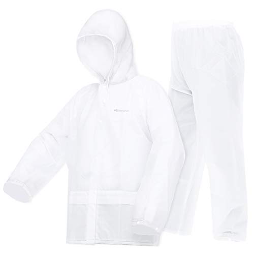 HANMENGXUAN Rain Suits for Men Ultra-Lite Waterproof Protective Rain coats Rain Gear Workwear Fits Men Women