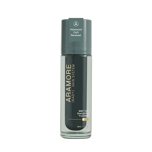 Aramore NAD+ Cell Energizing Skin Care Treatment with Proprietary NAD+ Precursor Complex, Clinically Proven to Target 12 Signs of Aging - 50ml