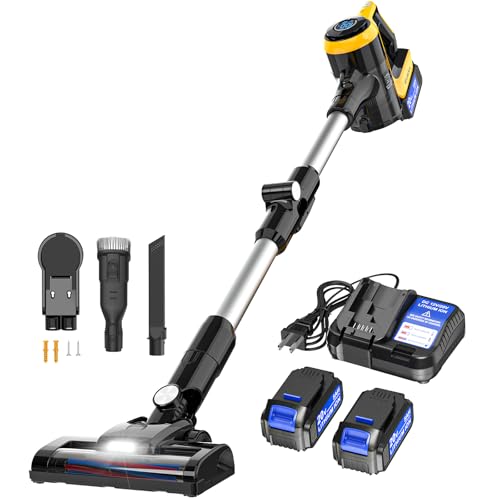 Cordless Vacuum Cleaner for DeWalt 20V Battery, 6 in 1 Lightweight Stick Vacuum Smart Screen Brushless Motor Hardwood Floor Floor Pet Hair Carpet