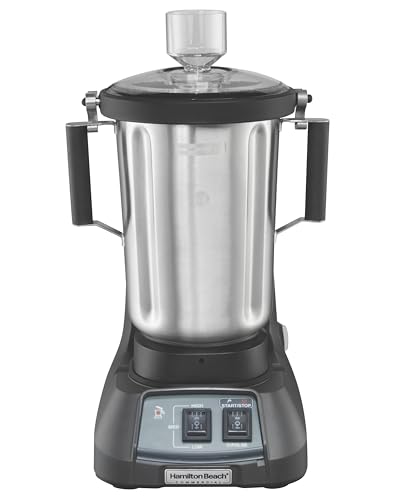 Hamilton Beach Commercial EXPEDITOR 1 Gallon / 4 Liter Culinary Blender, 3.5 HP Motor, Lower Profile Design, Clear Lid with 120 Milliliter / 4 Fluid Ounce Dosing Cup, NSF Certified, HBF900SR