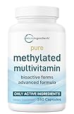 Micro Ingredients Pure Methylated Multivitamin, 240 Capsules | 19-in-1 Formula with Vitamins C, D, B12, Folate, Magnesium, Zinc & More | Filler Free, Non-GMO