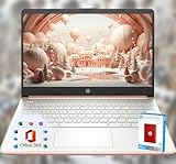 HP 14 Laptop • Back to School Limited Edition with Microsoft 365 • 4-Core Intel CPU • 4GB RAM •1600GB Storage (64GB OnBoard + 512GB P500 Portable SSD + 1TB OneDrive) • Rose Gold • Win 11