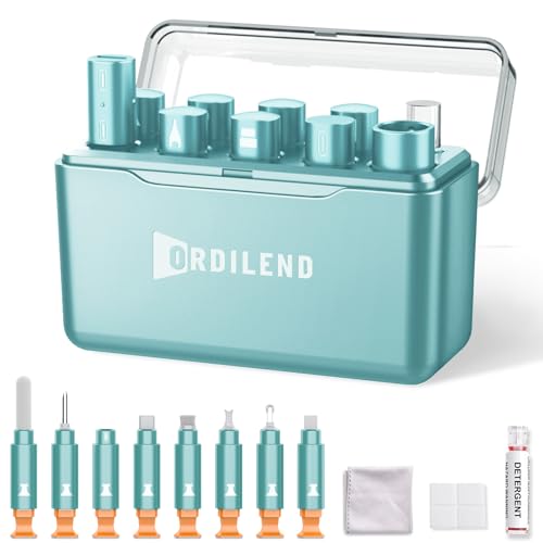 Ordilend for iPhone Cleaning Kit for Charging Port Cleaner, Multi-Tool iPhone Cleaner Repair Lightning Cable,Phone Cleaning Kit for iPhone,iPad,Connectors,Speaker, Airpod Cleaner Kit