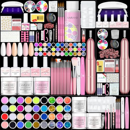 SAVILAND Acrylic Nail Kit for Beginners Nail Carving Nail Extension 241104