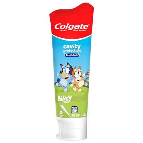 Colgate Kids Bluey Toothpaste with Fluoride, Fights Cavities, Mild Fruit Fl