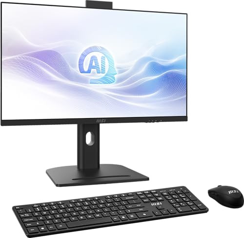 msi Modern AM273QP AI AIO Desktop: 27" QHD, Intel Core 7-155H, 16GB Memory, 1TB M.2 NVMe SSD, WiFi 6E, BT 5.3, Black, Windows 11 Home: 1UM-067US