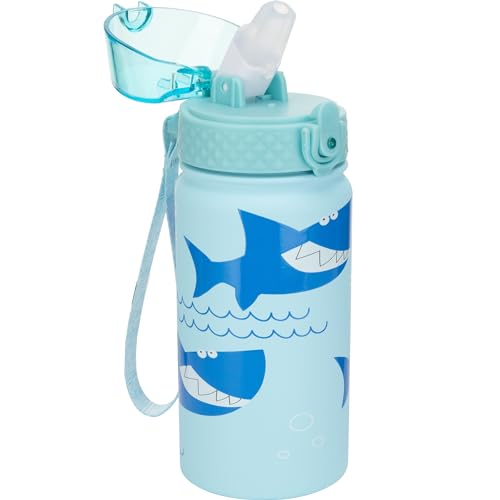 GOPPUS Kids Water Bottle 14 Oz/18oz Stainless Steel Travel Bottle, Double Wall Vacuum Leak Proof Kids Cup for School Boys Girls