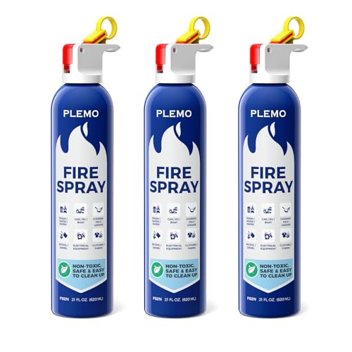 PLEMO Fire Extinguisher for Home, Multi Purpose Fire Spray for Kitchen, Car, RV, Garage, Truck, and Camping, F60L