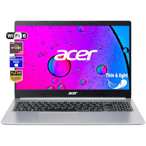 Acer Aspire 5 Slim Laptop | 15.6" Full HD IPS | AMD Ryzen 7 5825U | Octa-Core Mobile Processor | 720P Webcam | WiFi 6 | Backlit KB | Windows 11 Home