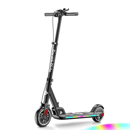 FanttikRide T9 Apex Electric Scooter for Kids 4.3-5.6 ft,200 W Motor, LED Colorful Lights with Bluetooth Music Speaker, 7/10/12 MPH Digital Display, Adjustable Height, Foldable, Up to 40 mins