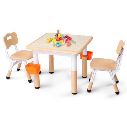 JOYMOR Kids Table and Chairs Set for Kids Ages 3-10 Crafts and Activities