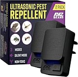 2025 Ultrasonic Pest Repeller 2 Pack - Powerful Mouse Repellent - 3 Working Modes - Ideal for Rodents, Flies, Spiders, Cockroach, Moths, Ants, Mosquitoes