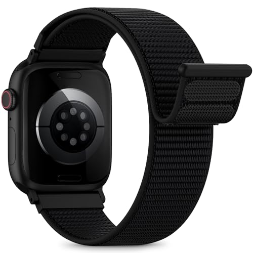 Nylon Loop Sport Band Compatible with Apple Watch Bands for Women Men 40mm 44mm 45mm 46mm 49mm 38mm 42mm, iWatch Wrist Straps for Ultra 2, SE, Series 10 9 8 7, Breathable, Soft Band Ideal for Outdoor
