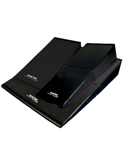 Folding Incline for Pediatric Occupational Therapy - Stimulates Balance, Core Activation, and Proprioceptive Input (Black, 24 in x 48 in x 14 in)