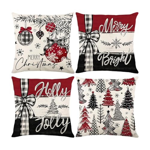ONFAON Christmas Decorations - Christmas Pillow Covers 18x18