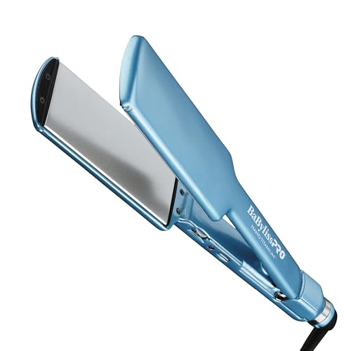 BabylissPRO Nano Titanium Ultra-Thin Hair Straightener, Professional Flat Iron For All Hair Types