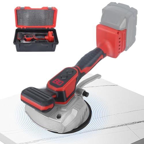 Tile vibration tool for Dewalt 20V Battery, CordlessTile Vibration Leveling Machine with Brushless Motor and 4mm shafts£¬150 W tile vibrator with 8 Adjustable Speed, 5'' Suction Cup, LCD Display
