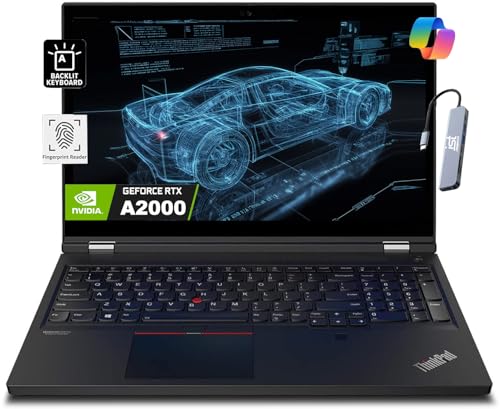 Lenovo ThinkPad P15 Mobile Workstation (15.6" FHD, NVIDIA RTX A2000 4GB, Intel 8-Core i7-11850H, 64GB RAM, 2TB SSD), Laptop for Engineer, Designer, Architect, IST HUB, Blacklit, Win 11 Pro