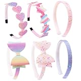 Shining Diva Fashion 6 PCS Latest Stylish Headbands Hairband Hair Bands for Kids Girls Teens Women Baby Glitter Bow Heart Star Hair Accessories Birthday Gifts for Women (16010hb)
