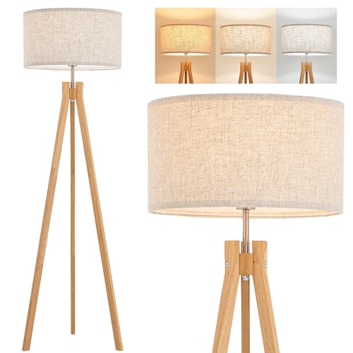 ELYONA Wood Tripod Floor Lamp