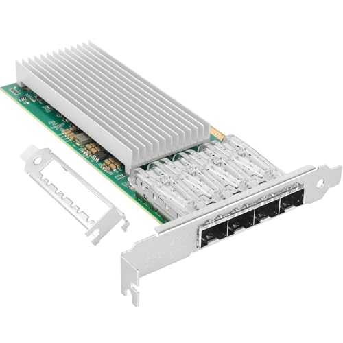 Vogzone PCI-E NIC Network Card,1GbE/2.5GbE/10GbE/25GbE/40GbE/100GbE PCI Express Ethernet Adapter Support Windows/Linux/VMware