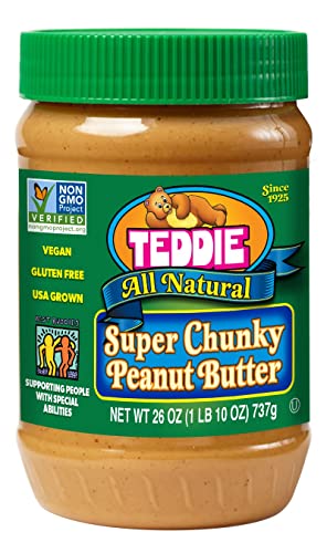 Teddie All Natural Peanut Butter, Chunky, Gluten Free & Vegan
