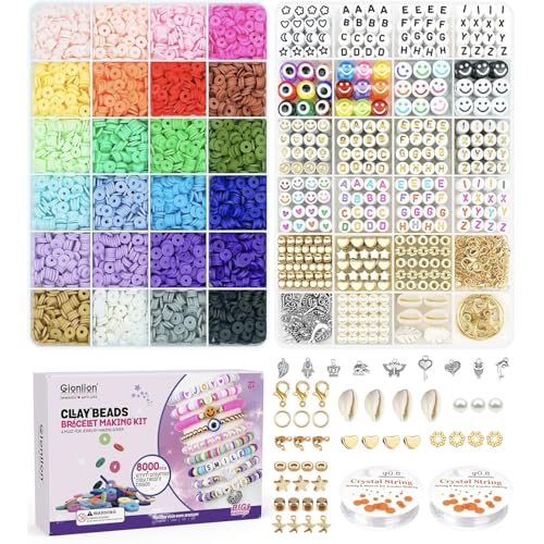 Gionlion 6000 Clay Beads Bracelet Making Kit