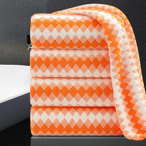 Premium Bath Towel Set,Super Soft Highly Absorbent Bathroom Towel Set contains Bath Towel & Bath Sheet & Hand Towel & Washcloths,Quick Dry Microfibers Shower Towel for Hotel,Bathroom,Guest,Spa,Gym