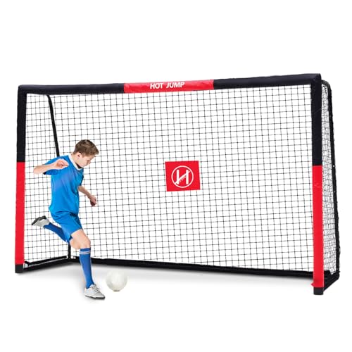 Soccer Goal for Backyard,6x4/8x5/10x6.5/12x6.5ft Metal Soccer, Soccer Goal for Kids 8-12, Soccer net with Zipper Design, Easy Assemble, Weatherproof Foam Padded Goal Post, Adults