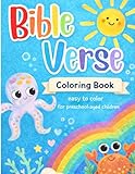 Bible Verse Coloring Book: Over 50 Coloring Pages With a Bible Verse on Each Page For Toddlers and Younger Children