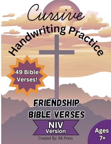 Cursive Handwriting Practice: Friendship Bible Verses