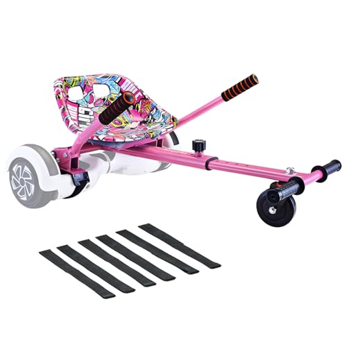 yabbay Eco-Friendly Hoverboard Seat Attachment - Cool Seat, Swivel Wheel, Adjustable Length - Compatible with 6.5", 8", 8.5", 10" Hoverboards - Safe & Enjoyable Riding for Kids and Teenager