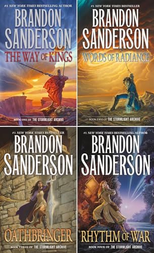 The Stormlight Archive Series 4 Books Set Mass Market Paperback Edition - The Way of Kings, Words of Radiance, Oathbringer, Rhythm of War