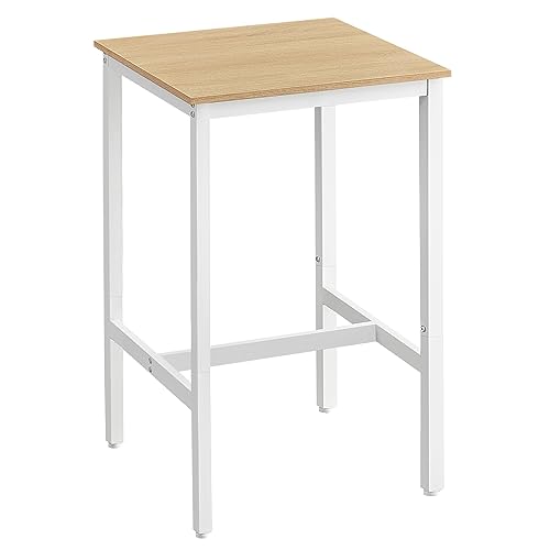 VASAGLE Bar Table, Small Kitchen Dining Table, High Top Pub Table, Height Cocktail Table for Living Room Party, Sturdy Metal Frame