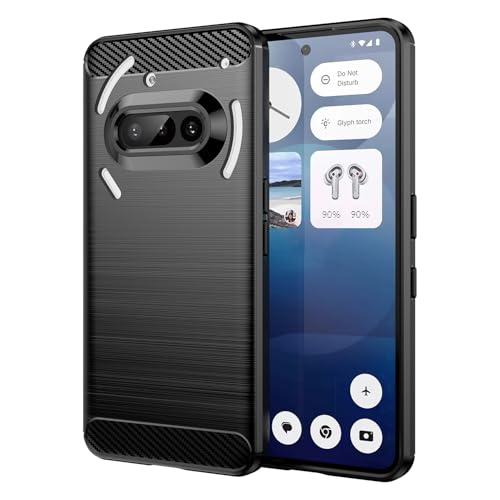 BoerHang Cover Compatible with Nothing Phone 3a, Anti-Slip, Soft TPU, Ultra Slim, Shockproof, Case Compatible with Nothing Phone 3a. (Black)