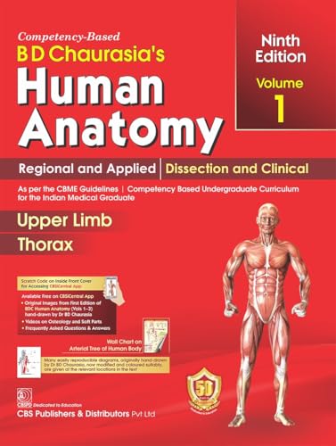 Human Anatomy: Upper Limb, Thorax, Reginal and Applied Dissection and Clinical, 9Ed, Vol 1