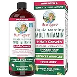 MARYRUTH'S Liquid Multivitamin+Hair Growth | Clinically Tested for Thicker Hair & Facial Wrinkles in Women | Biotin 10000mcg | Lustriva Hair Growth Supplement | Skin Care | Age 18+ | 30 Fl Oz