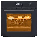 24" Electric Single Wall Oven,Pizza Oven Indoor,Built-in Electric Ovens 2.5 Cu.ft.240V,3000W,Stainless Steel Finish,for Kitchen,Sensor Touch Control