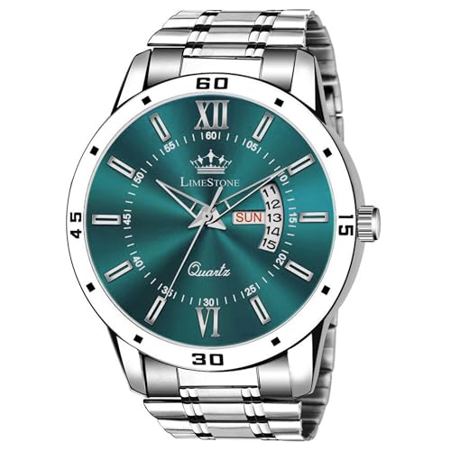 Day and Date Functioning Steel Strap New Quartz Analog Watch for Men Classic Design Men's Wrist Watches