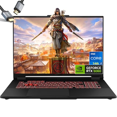 ASUS TUF F16 Gaming Laptop RTX 5060 - Intel Core i7-14650HX - 16inch FHD+ Display 165Hz - RGB Backlit Keyboard - 64GB DDR5 RAM - 2TB PCIe SSD - Windows 11 - Thunderbolt4 - HDMI Cable