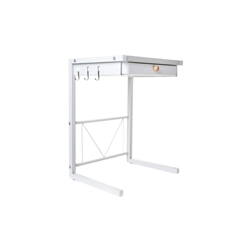 LHHAIUA Microwave/Toaster Kitchen Small Appliances and Air Fryer Storage Racks Microwave Oven Racks Kitchen Counter Layered Drawer Racks Shelf Organizer(White)