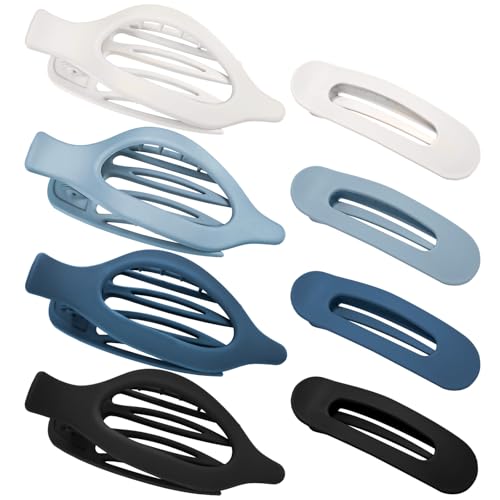 obeoby Flat Hair Clips, Flat Claw Clips 2 Styles Hair Claws for Women Girls Thin Hair