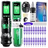 Mast Tattoo Gun Pen Machine, Fold Pro Cordless Year of Snake Edition Tattoo Machine Gift, Power Motor by Mcore-C3, 3000mAh Battery Power Supply (Kit)