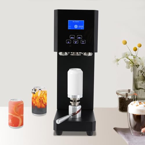 Commercial Can Sealer Machine, Semi-Automatic Height Adjustable Sealing Machine w/Dual-Mode Operation & LED Smart Counter, for Plastic and Aluminum Cans