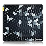 Ant Esports Prism Mouse Pad with Anti-fray Stitching, Waterproof Surface & Non-Slip Rubber Base with Stitched Edges Gaming Mouse Mat for Laptop, Compatible with Laser and Optical Mice – Black