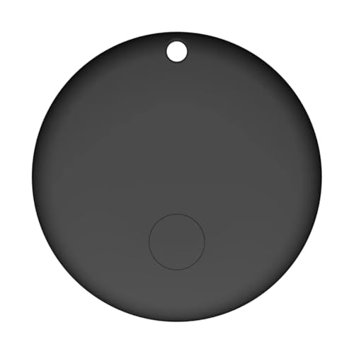 RATAVA Finder for iPhone AirTag Smart Tag Air Tracker Item Finders for Apple Find My (iOS only), Track Key, Wallet, Luggage, Bluetooth Bags, Luggage, Pets & Backpack 1pc (Black) (Air Tag- Round)