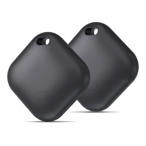 PEATOP Air Tags 2 Pack, Item Finders Tracker Work with Apple Find My APP (iOS Only), Smart Bluetooth Locator for Key, Bags, Luggage Suitcases, Wallets, Backpack, Replaceable Battery Tracker Tag Finder