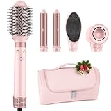 5 in 1 Hair Styler Dual Voltage - Air Curler with High-Speed Hair Dryer, Straightening & Blow Dryer Brush for Multiple Styling